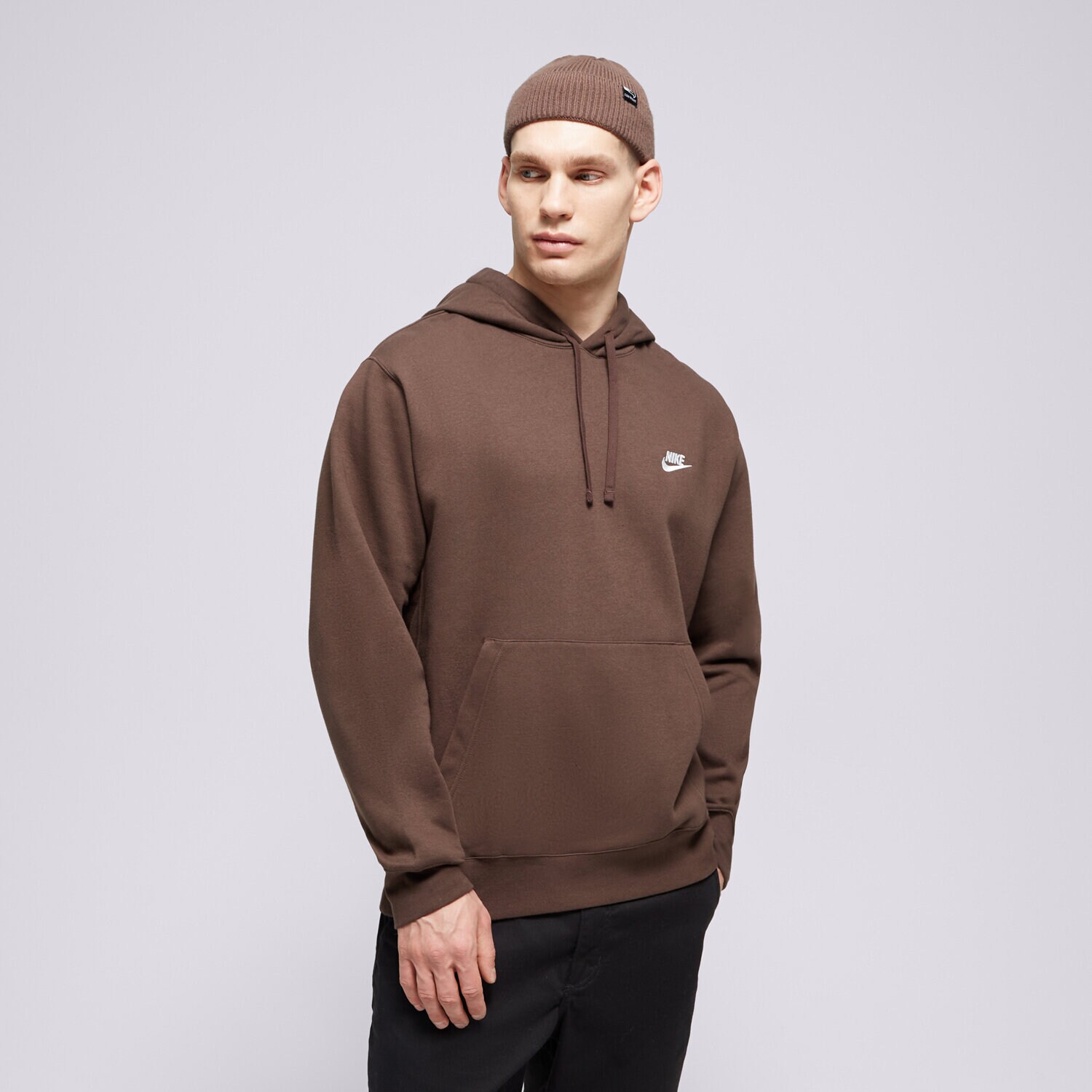 Moški pulover NIKE JOPICA S KAPUCO SPORTSWEAR CLUB FLEECE BV2654-237 rjava