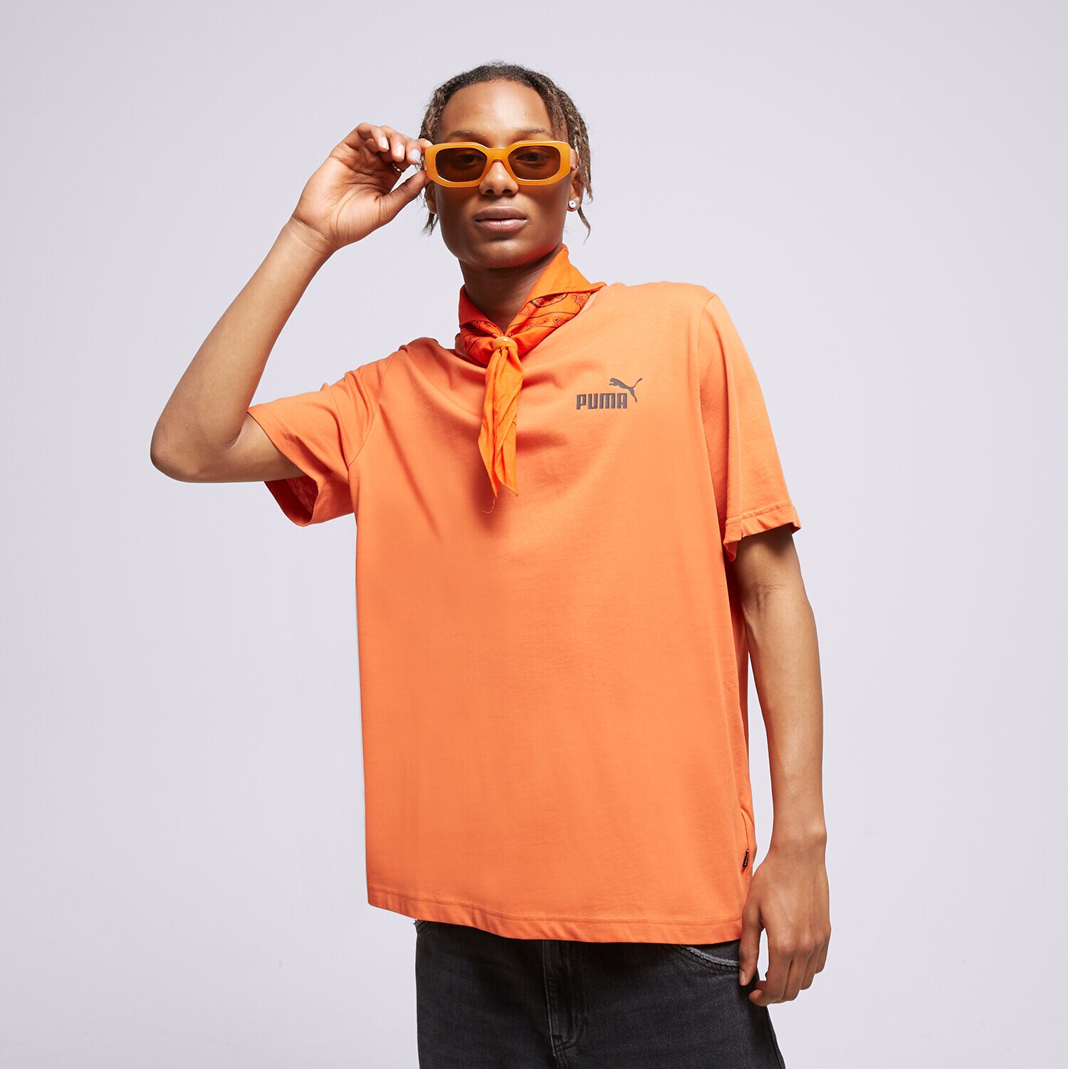Moška majica s kratkimi rokavi PUMA T-SHIRT ESS LOGO TEE (S) 58666994 oranžna