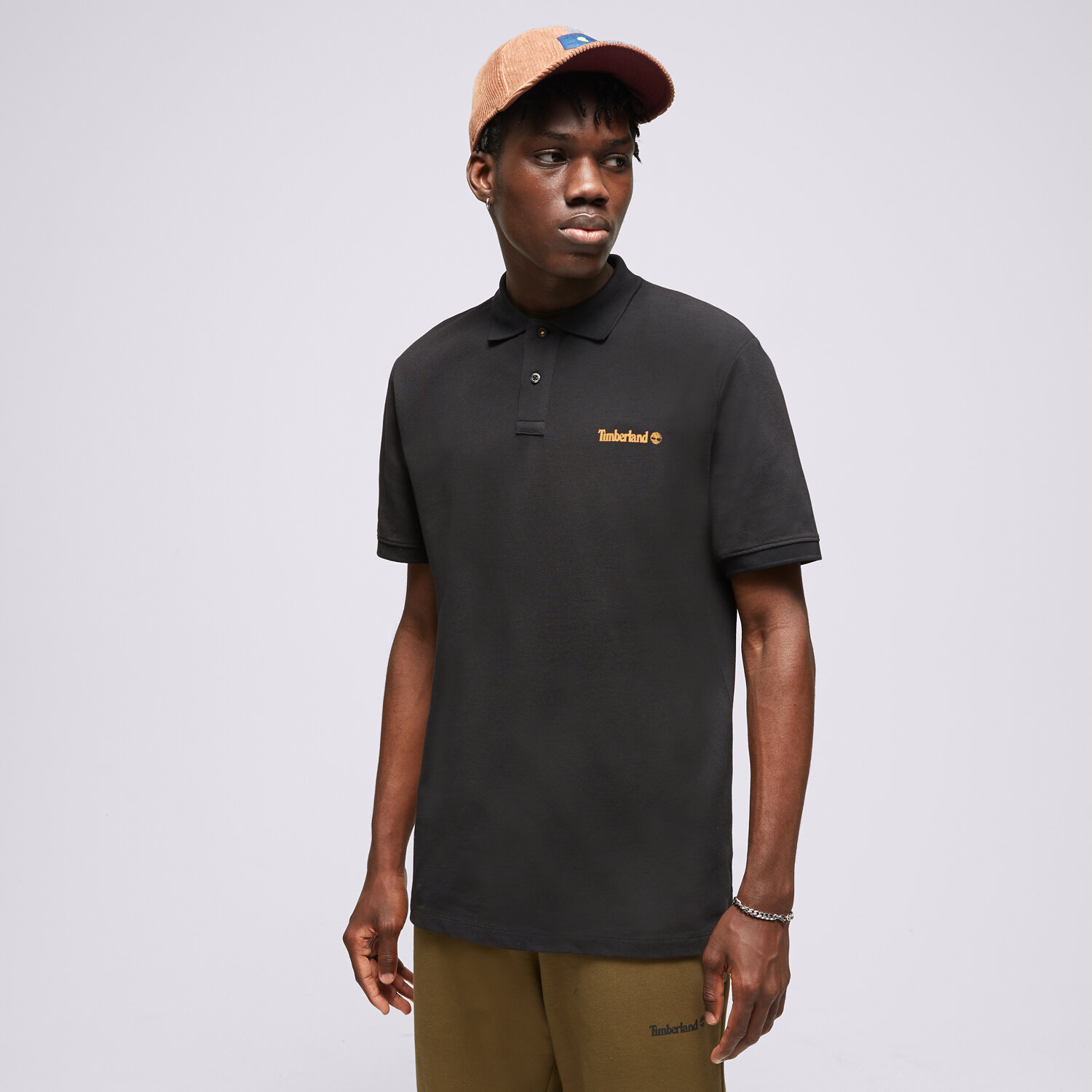 Moška majica s kratkimi rokavi TIMBERLAND T-SHIRT SMALL LOGO PRINT POLO (REGULAR) TB0A5PGC0011 črna