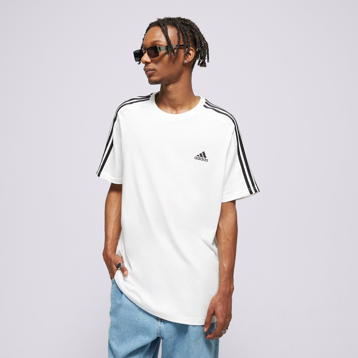 Moška majica s kratkimi rokavi ADIDAS T-SHIRT M 3S SJ T IC9336 bela