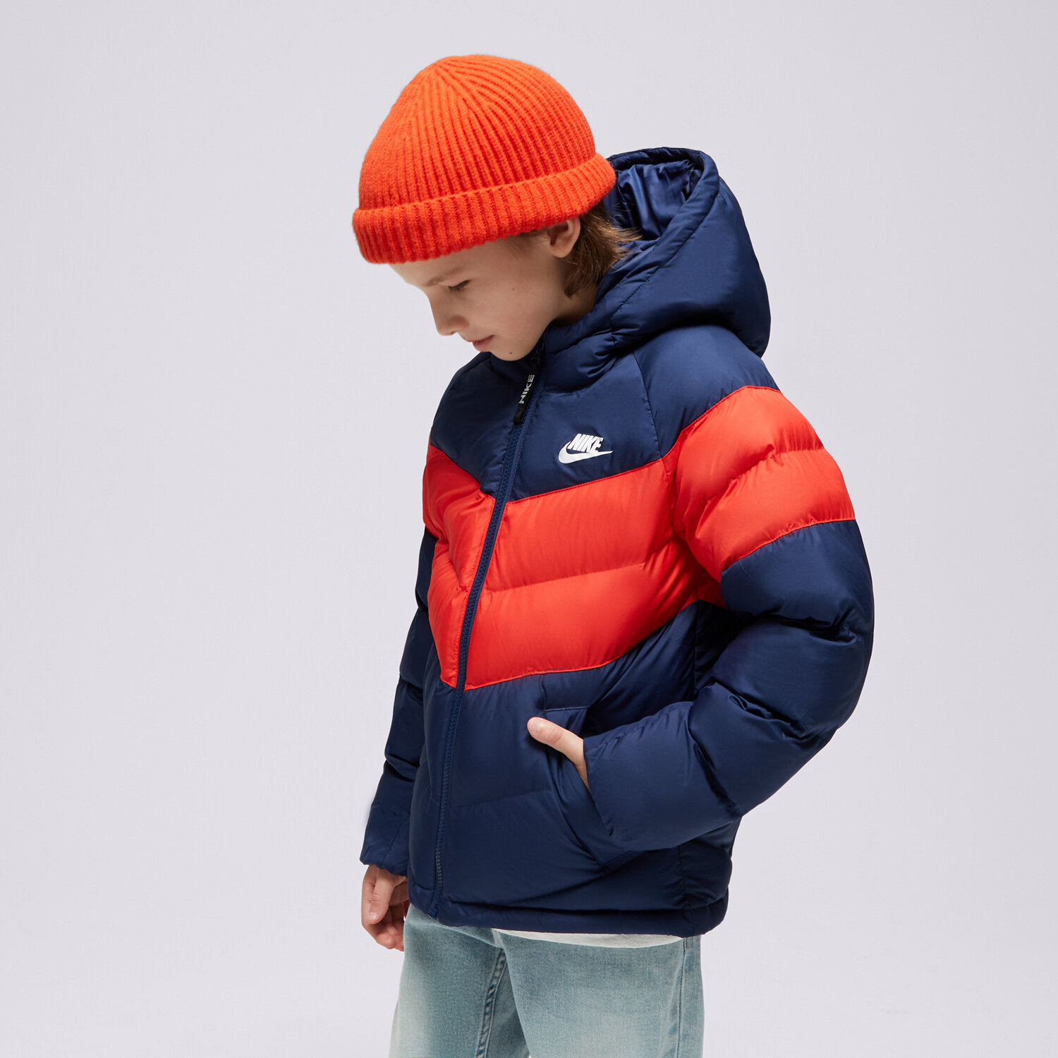 Otroški pulover NIKE JAKNA ZIMSKA K NSW SYN FL HD BOY FN7730-410 mornarsko modra