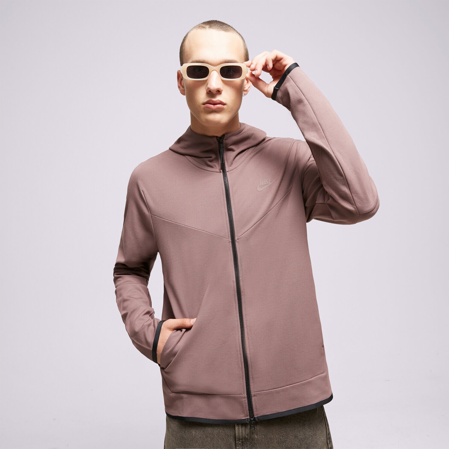 Moški pulover NIKE JOPICA S KAPUCO M NK TECH FZ LGHTWHT DX0822-291 rjava