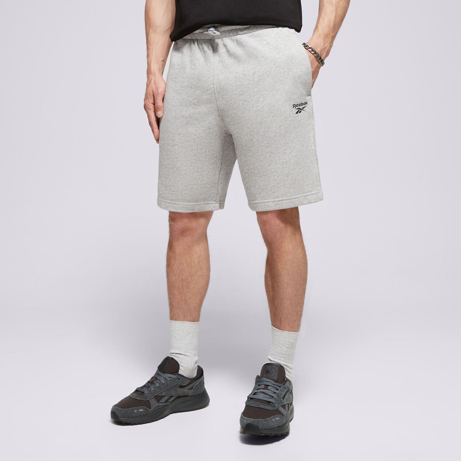 Moški kratke hlače REEBOK KRATKE HLAČE RI FT LEFT LEG SHORT HZ8784_100067630 siva