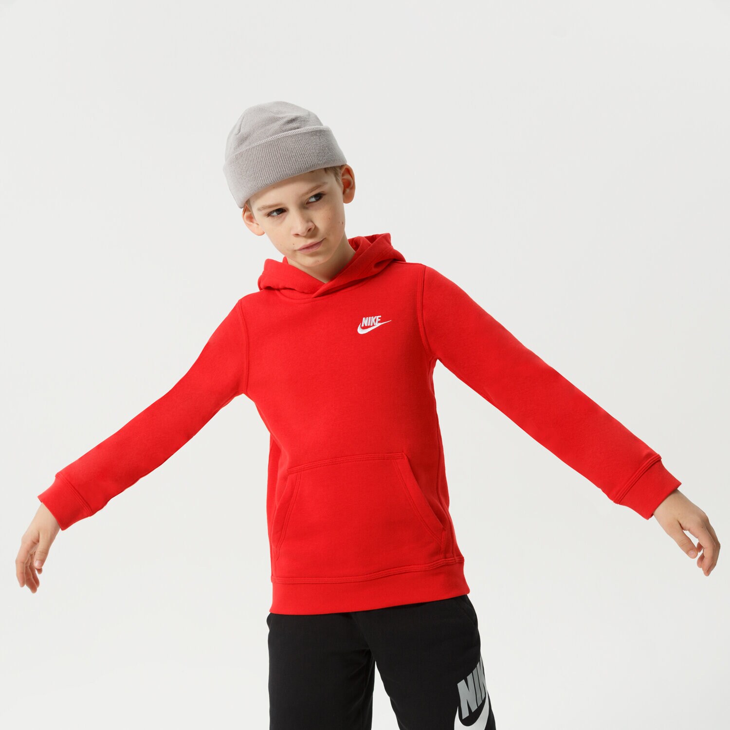 Otroški pulover NIKE FRANCHISE OVERHEAD HOODIE JUNIOR SWEATSHIRT BV3757-657 rdeča