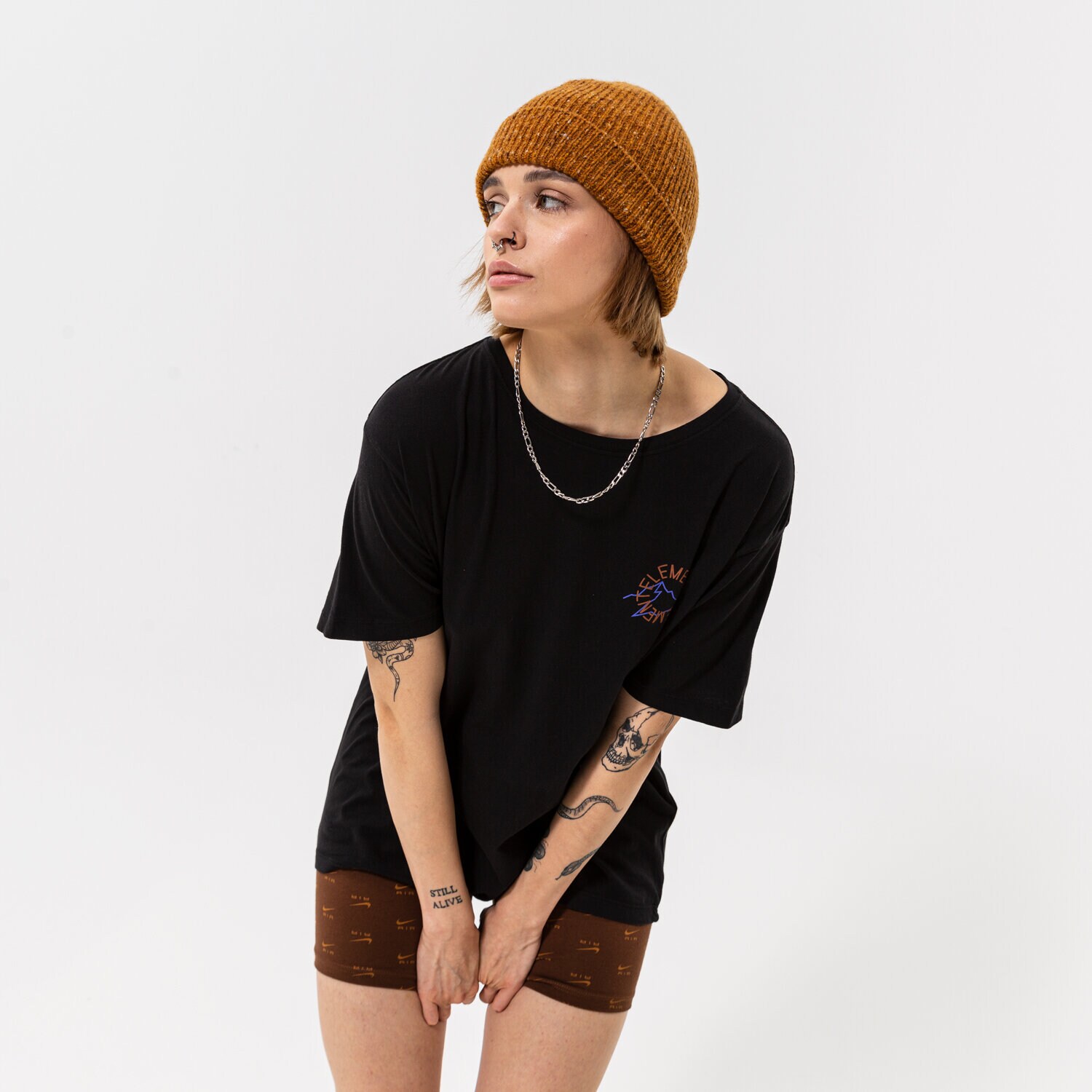 Ženska majica s kratkimi rokavi ELEMENT T-SHIRT GLACIER F3SSC3-3732 črna