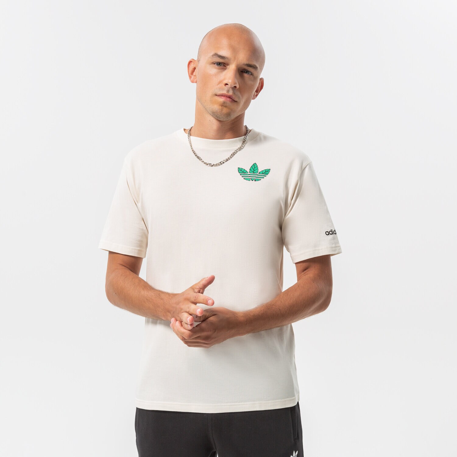 Moška majica s kratkimi rokavi ADIDAS T-SHIRT TREFOIL LEAVES HC2140 bela