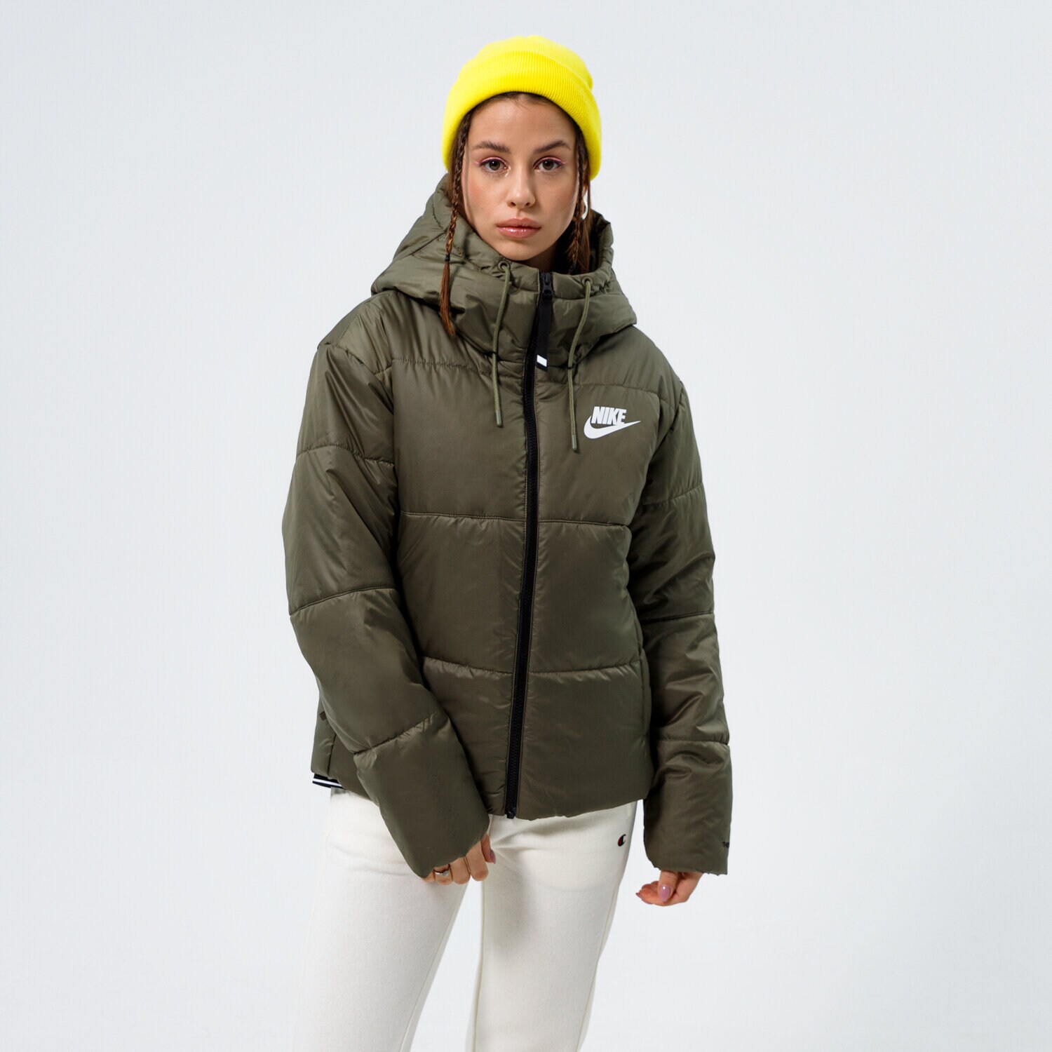 Ženska zimska jakna NIKE JAKNA W NSW TF RPL CLASSIC TAPE JKT DJ6997-222 zelena