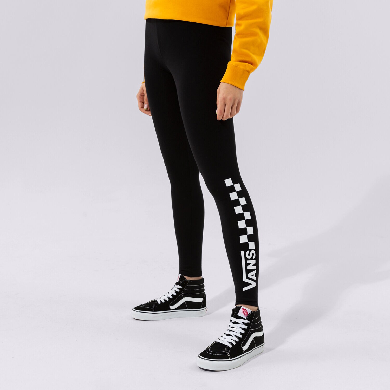Ženske hlače VANS LEGINSI CHECKERBOARD VN0A4S9WBLK1 črna