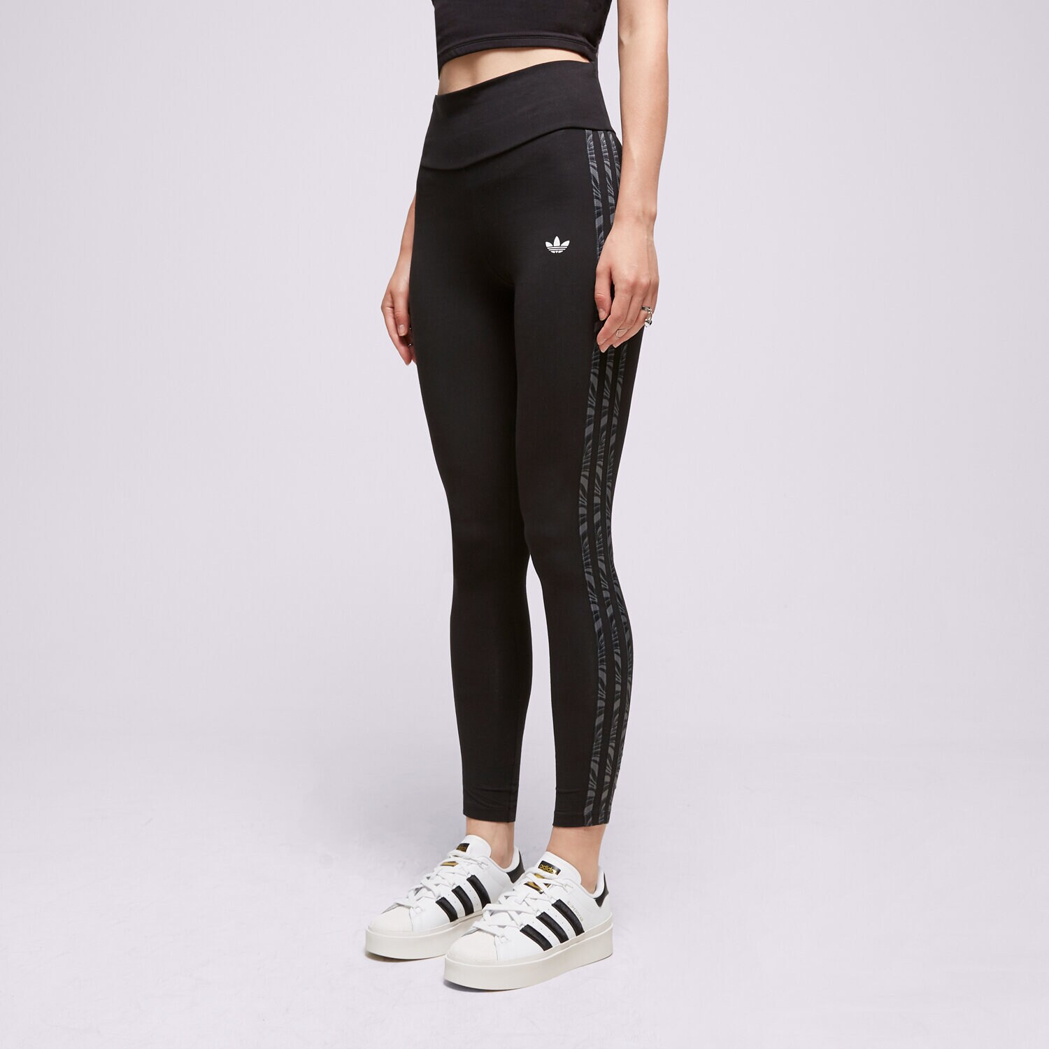 Ženske hlače ADIDAS LEGINSI ABSTRACT ANIMAL PRINT IJ8184 črna