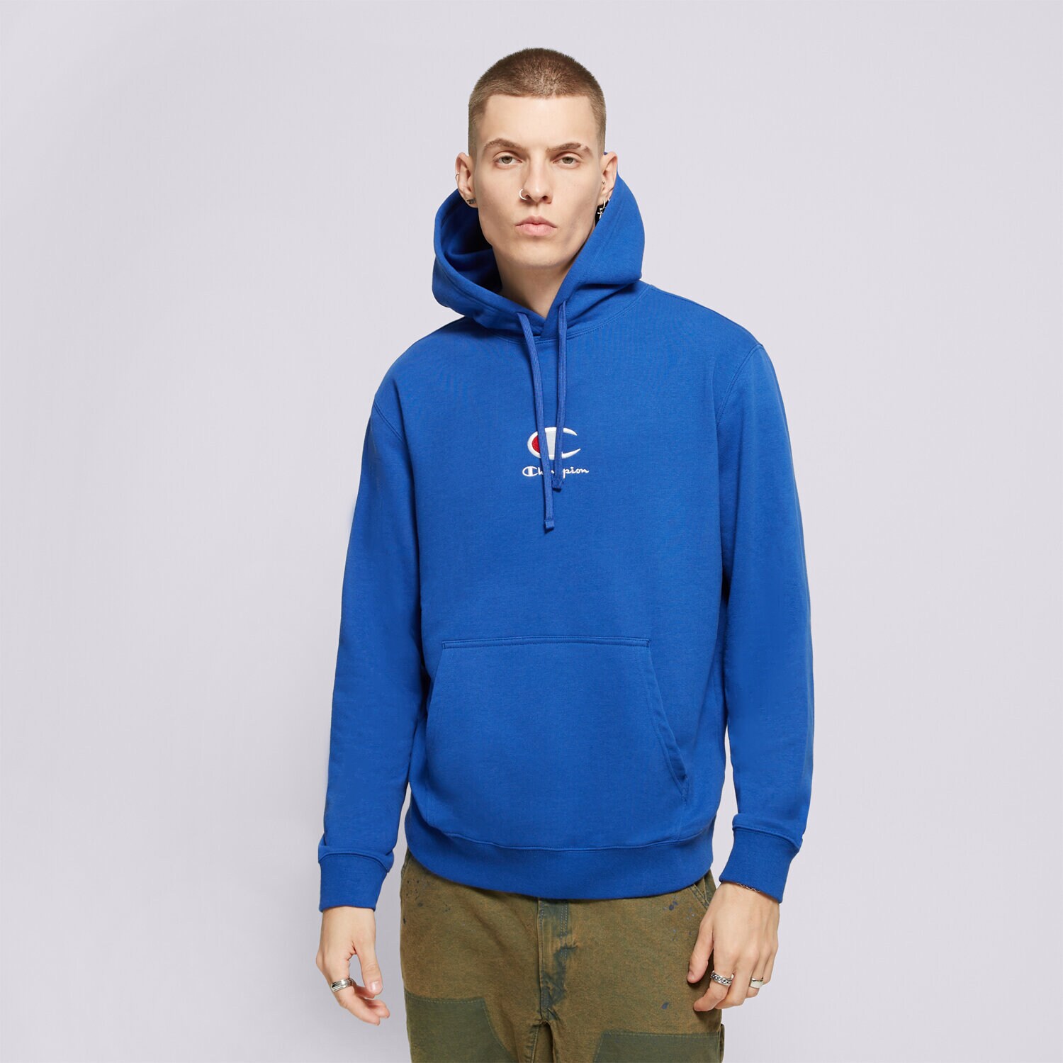 Moški pulover CHAMPION JOPICA S KAPUCO HOODED SWEATSHIRT 219845BS003 modra