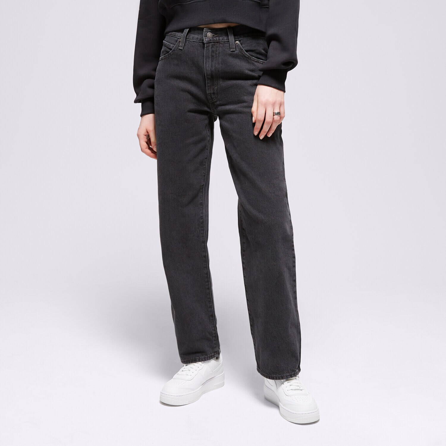 Ženske hlače LEVI'S HLAČE 94 BAGGY BLACKS A3510-0000 črna