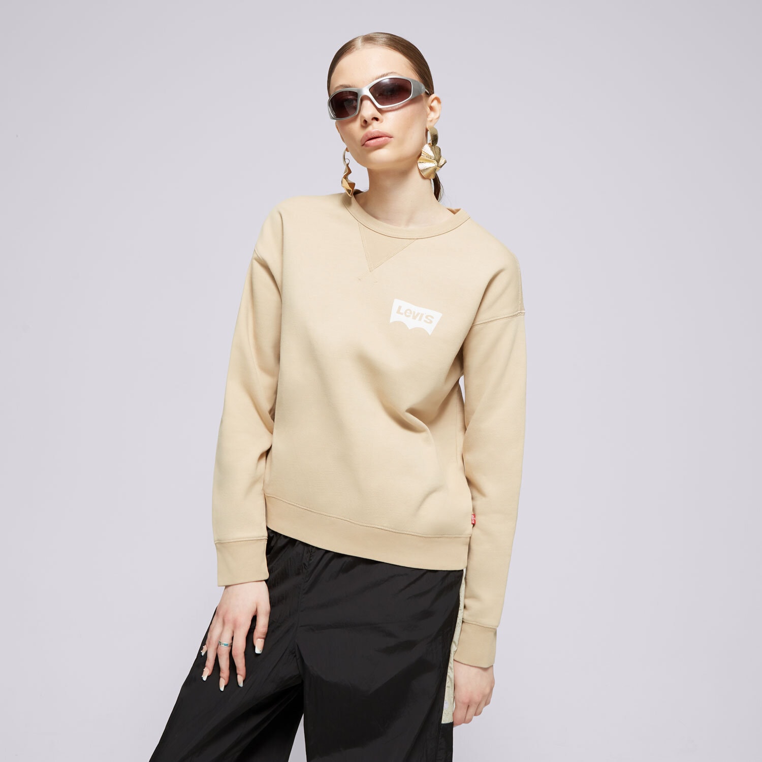 Ženski pulover LEVI'S JOPICA GRAPHIC SIGNATURE CREW NEUTRALS A7288-0021 bež