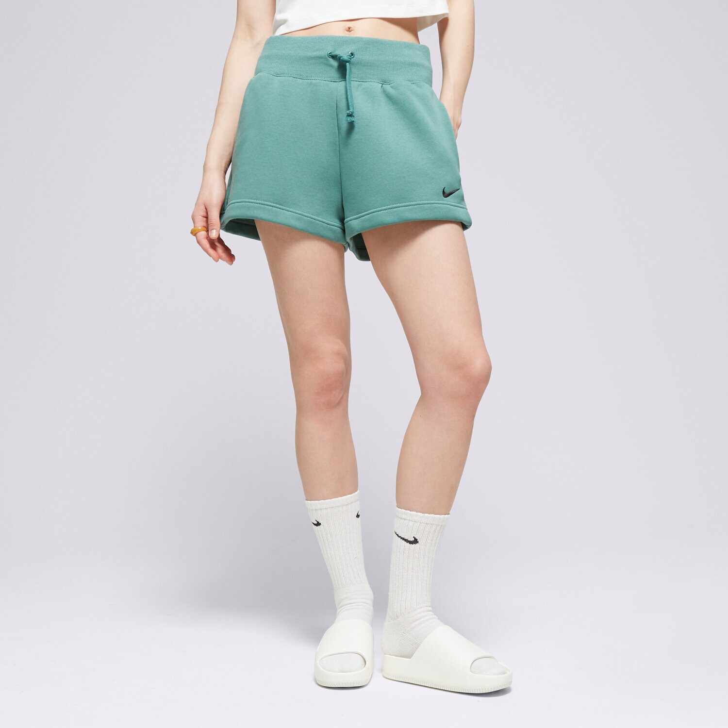 Ženske kratke hlače NIKE KRATKE HLAČE W NSW PHNX FLC HR SHORT FD1409-361 zelena