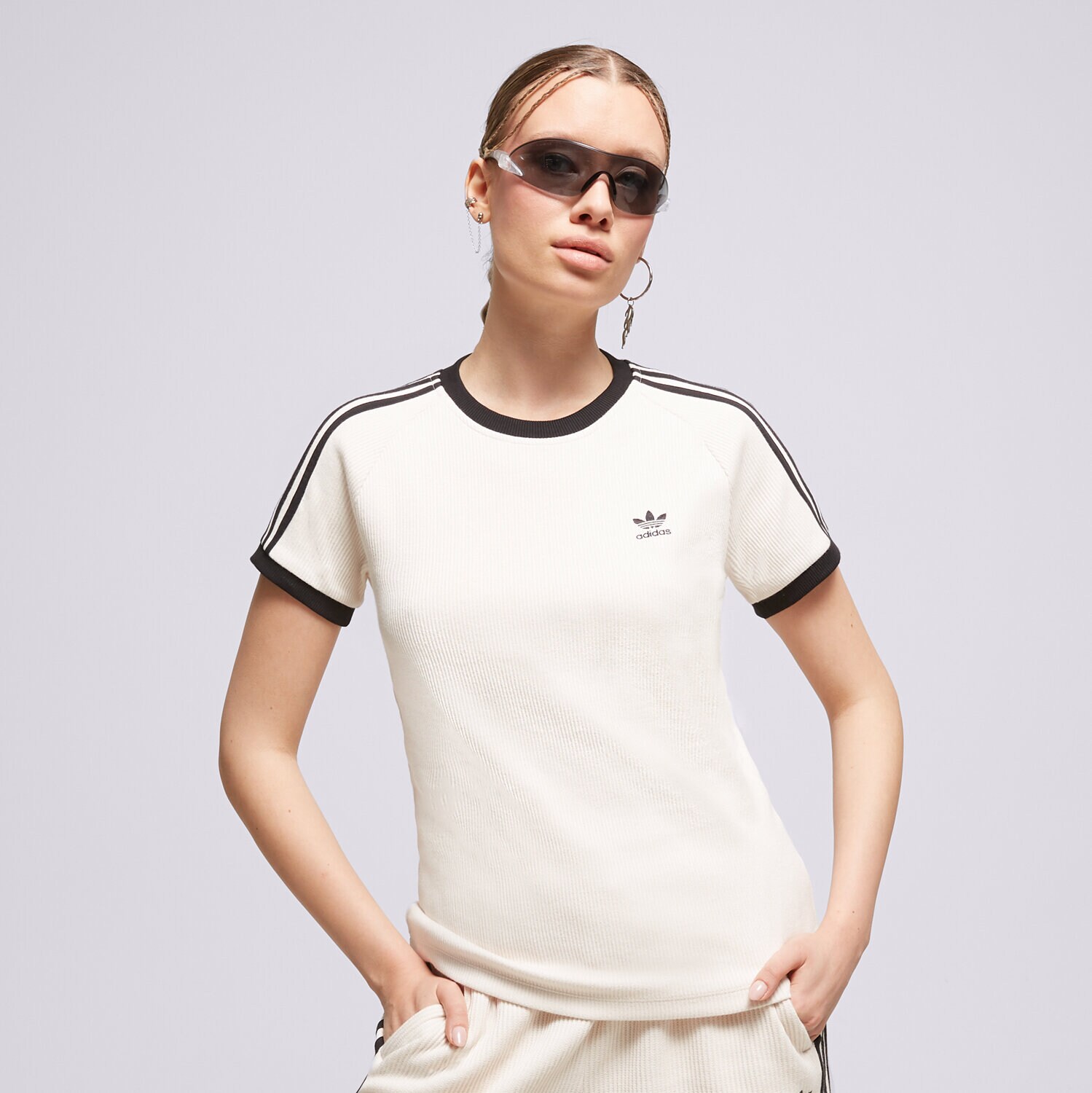 Ženska majica s kratkimi rokavi ADIDAS T-SHIRT 3 S SLIM TEE IC5463 bela