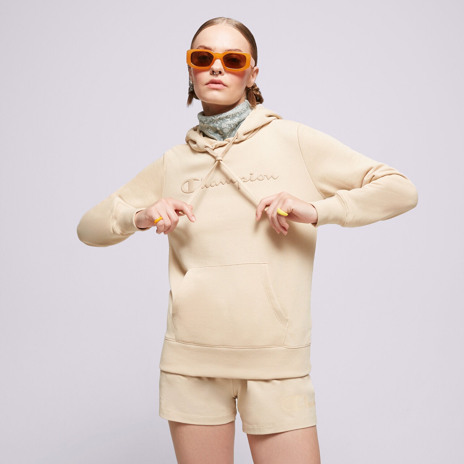 Ženski pulover CHAMPION JOPICA S KAPUCO HOODED SWEATSHIRT 116065MS073 bež