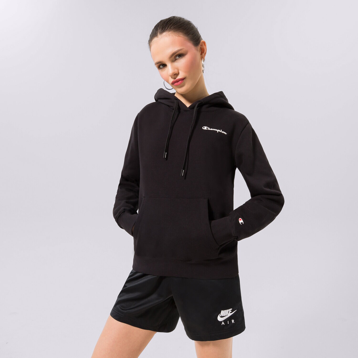Ženski pulover CHAMPION JOPICA S KAPUCO HOODED SWEATSHIRT 115395KK001 črna