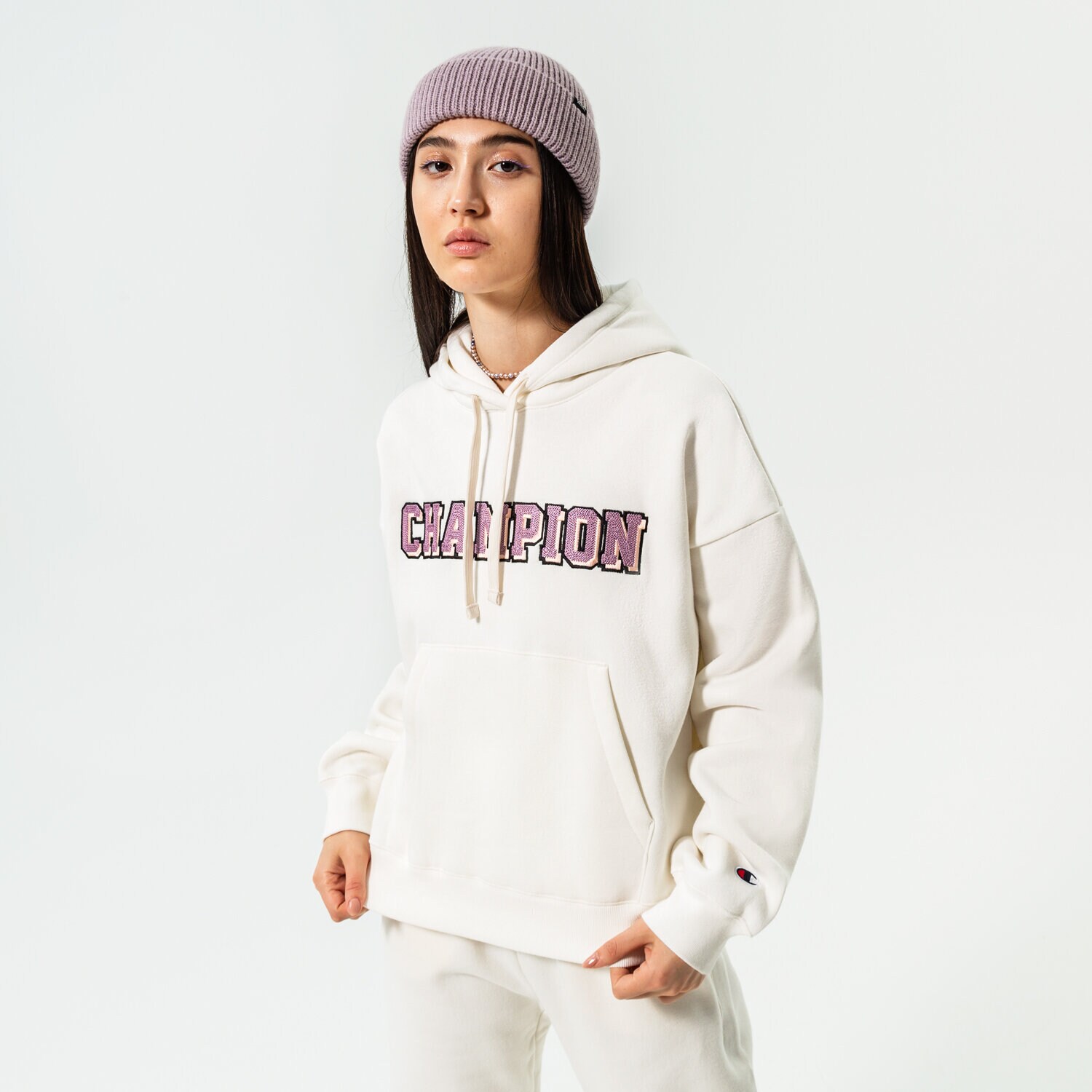 Ženski pulover CHAMPION JOPICA S KAPUCO HOODED SWEATSHIRT 115370YS084 bela