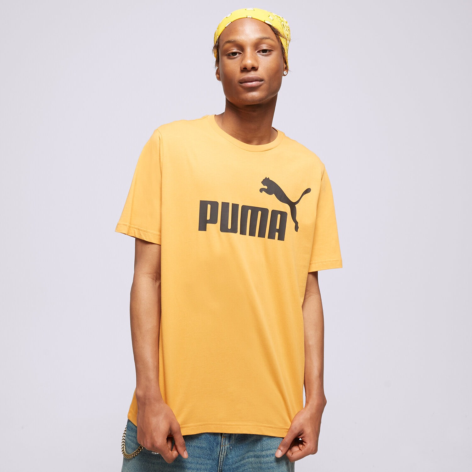 Moška majica s kratkimi rokavi PUMA T-SHIRT ESS LOGO TEE (S) 58666727 gorčična