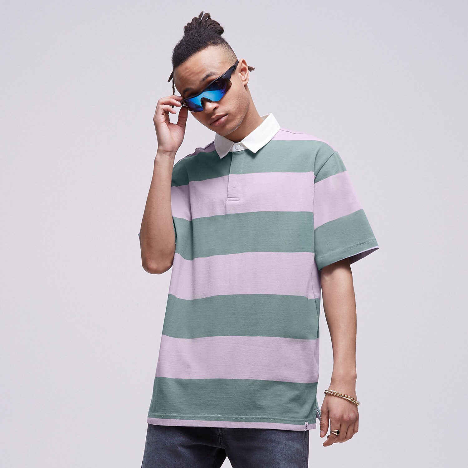 Moška majica s kratkimi rokavi ELEMENT T-SHIRT REEDSPORT POLO ELYKT00129PJT0 vijolična
