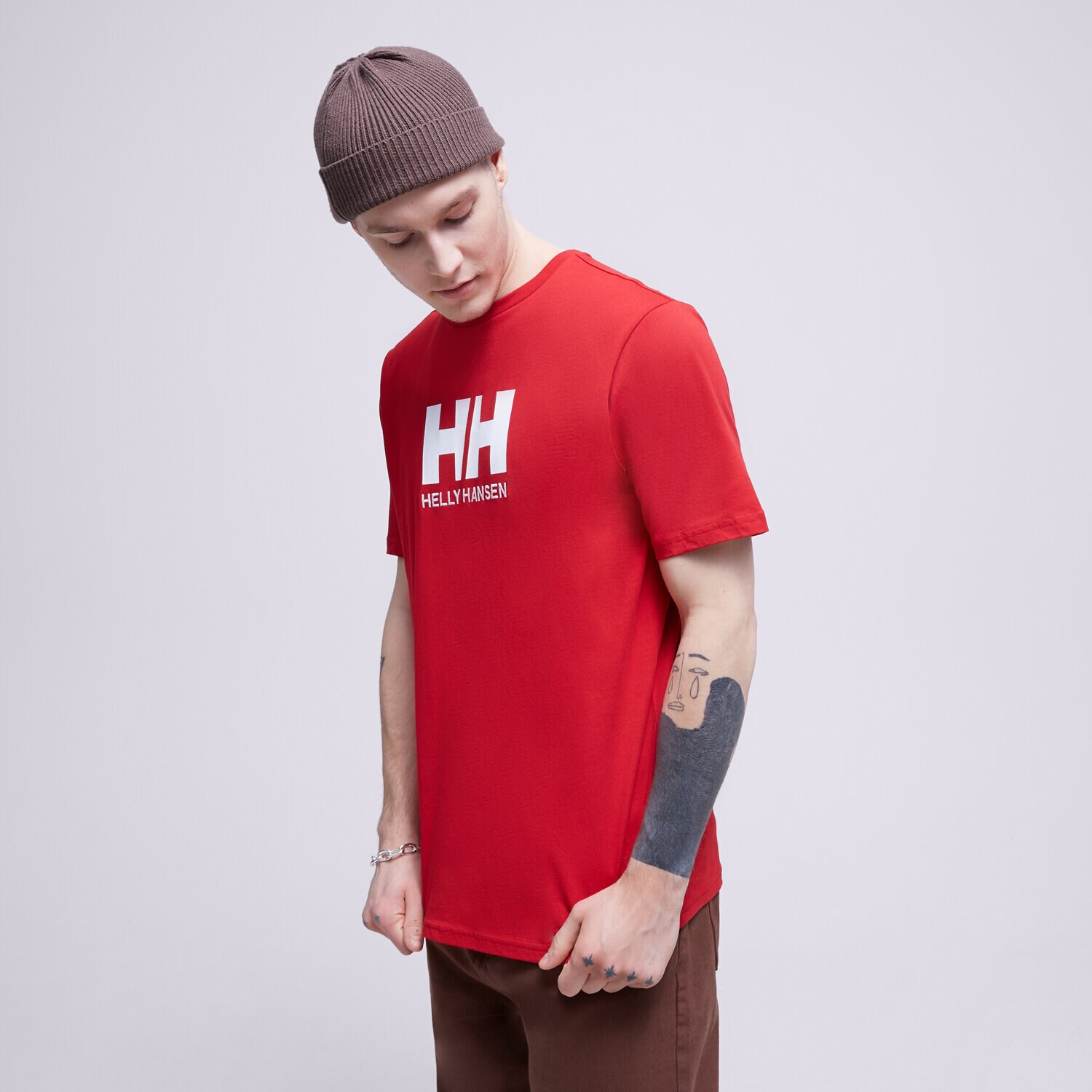 Moška majica s kratkimi rokavi HELLY HANSEN T-SHIRT HH LOGO 33979163 rdeča
