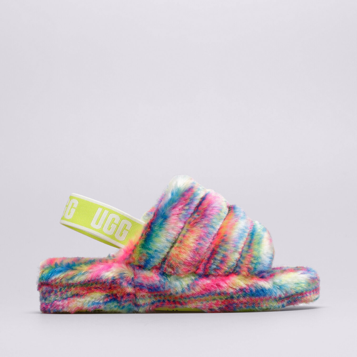 Ženske sandali in natikači UGG FLUFF YEAH PIXEL 1125007-WHITE bela