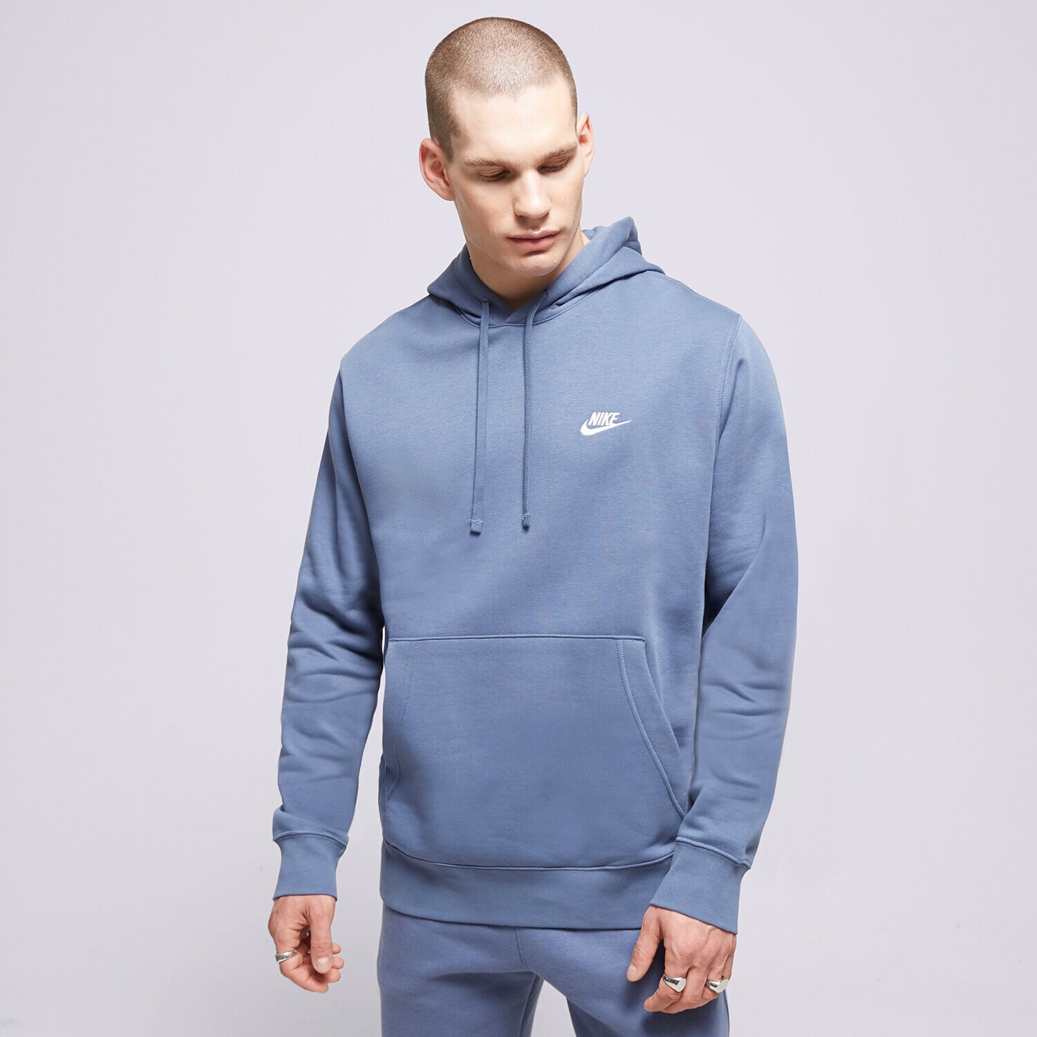 Moški pulover NIKE JOPICA S KAPUCO SPORTSWEAR CLUB FLEECE BV2654-491 modra