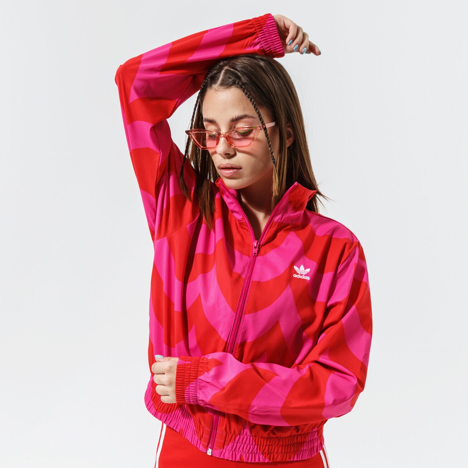 Ženski pulover ADIDAS JOPICA RAZPENJANA TRACK MAJICA  H20484 roza