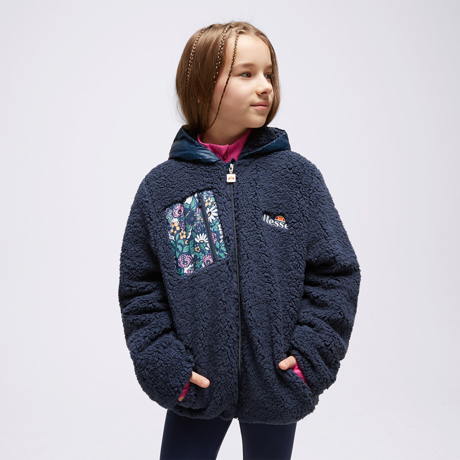 Otroški pulover ELLESSE JAKNA CIVILE JNR JACKET NAVY S4P16108429 mornarsko modra