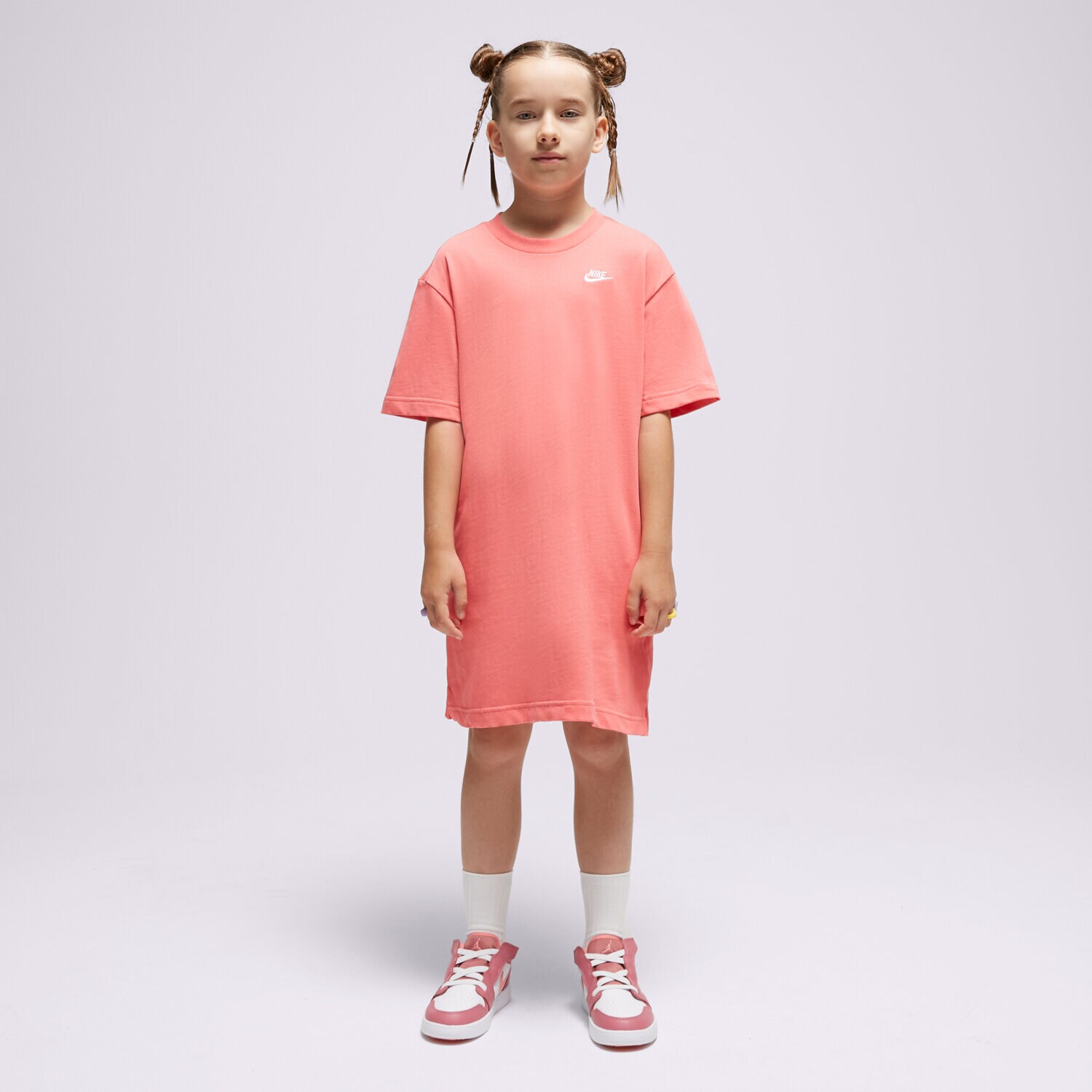Otroški kratke hlače in obleke NIKE OBLEKA G NSW TSHIRT DRSS FB1258-894 roza