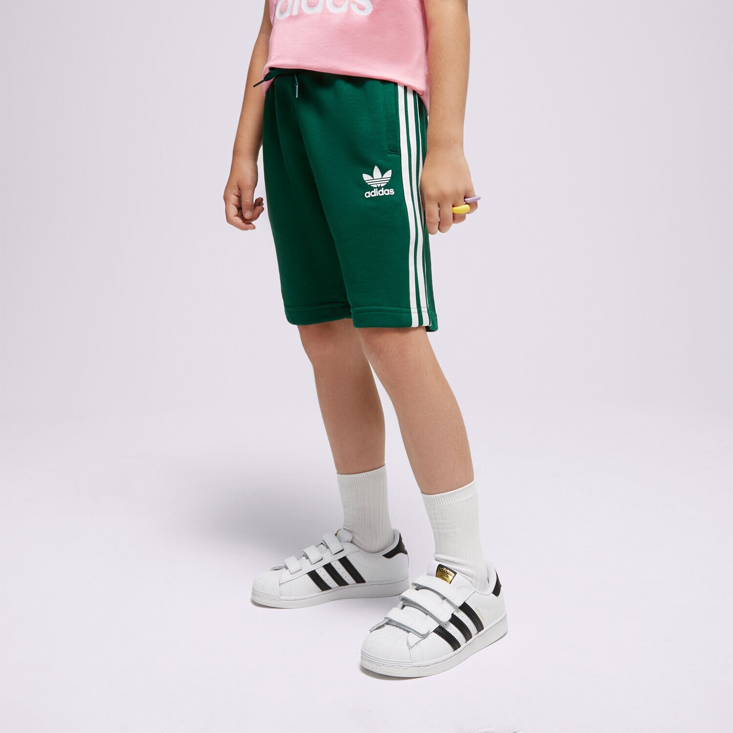 Otroški kratke hlače in obleke ADIDAS KRATKE HLAČE SHORTS BOY IC3117 zelena
