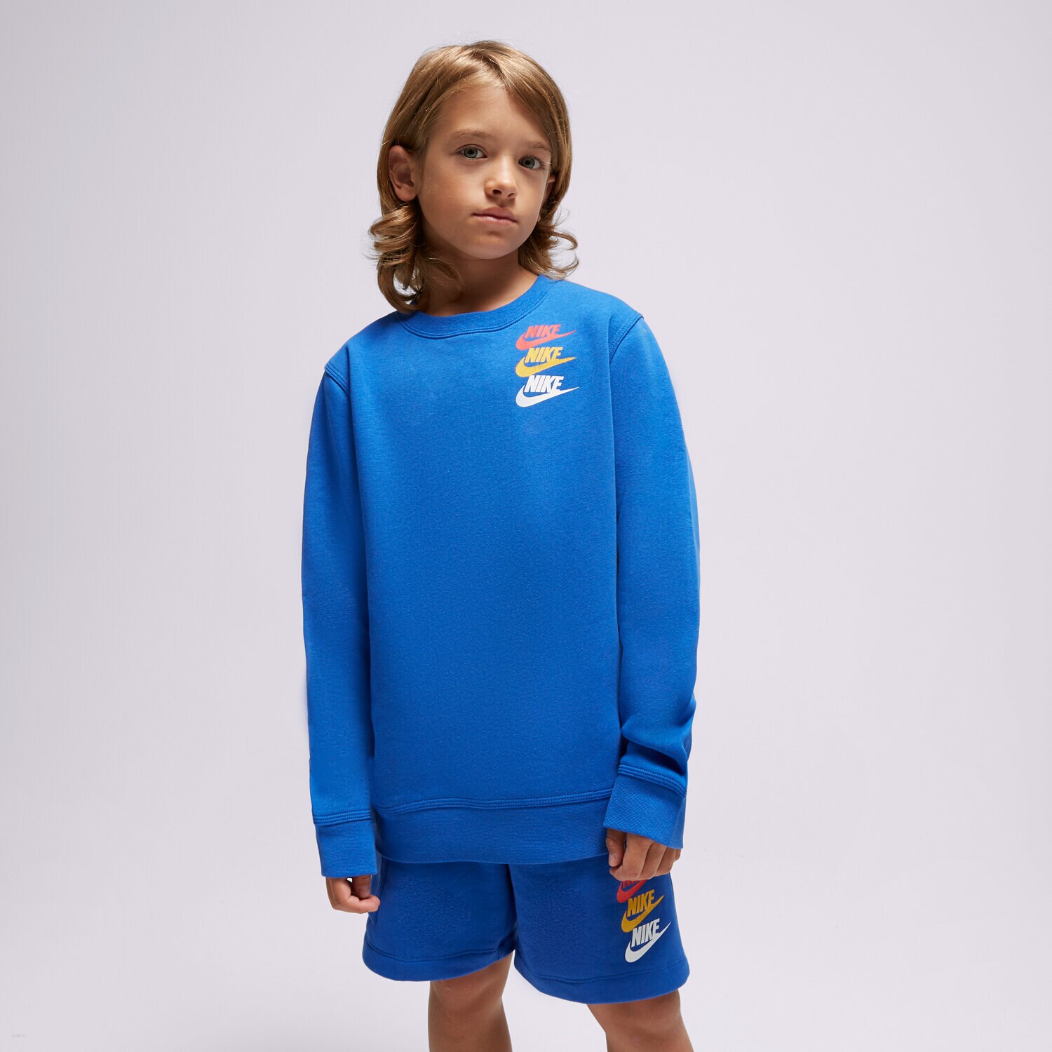 Otroški pulover NIKE JOPICA S KAPUCO B NSW SI FLC CREW BB FD1199-480 modra