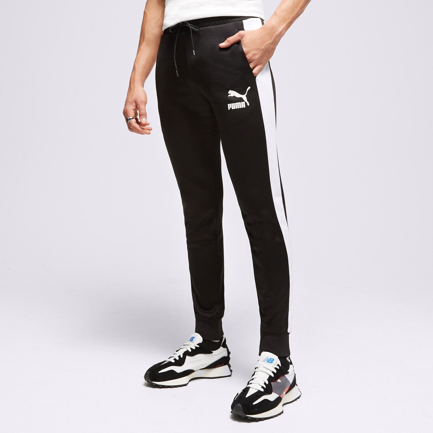 Moški hlače PUMA HLAČE ICONIC T7 TRACK 53009801 črna