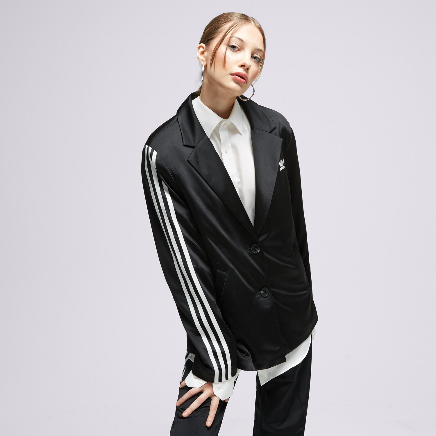 Ženski pulover ADIDAS JOPICA RAZPENJANA 3S BLAZER IK0440 črna