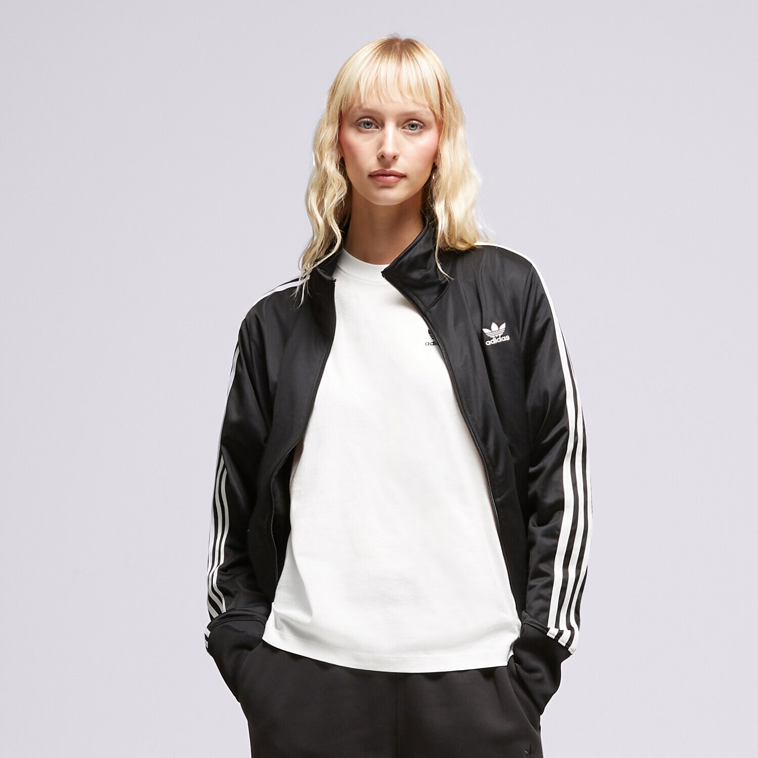 Ženski pulover ADIDAS JOPICA RAZPENJANA FIREBIRD TT SIZE+ IL9046 črna