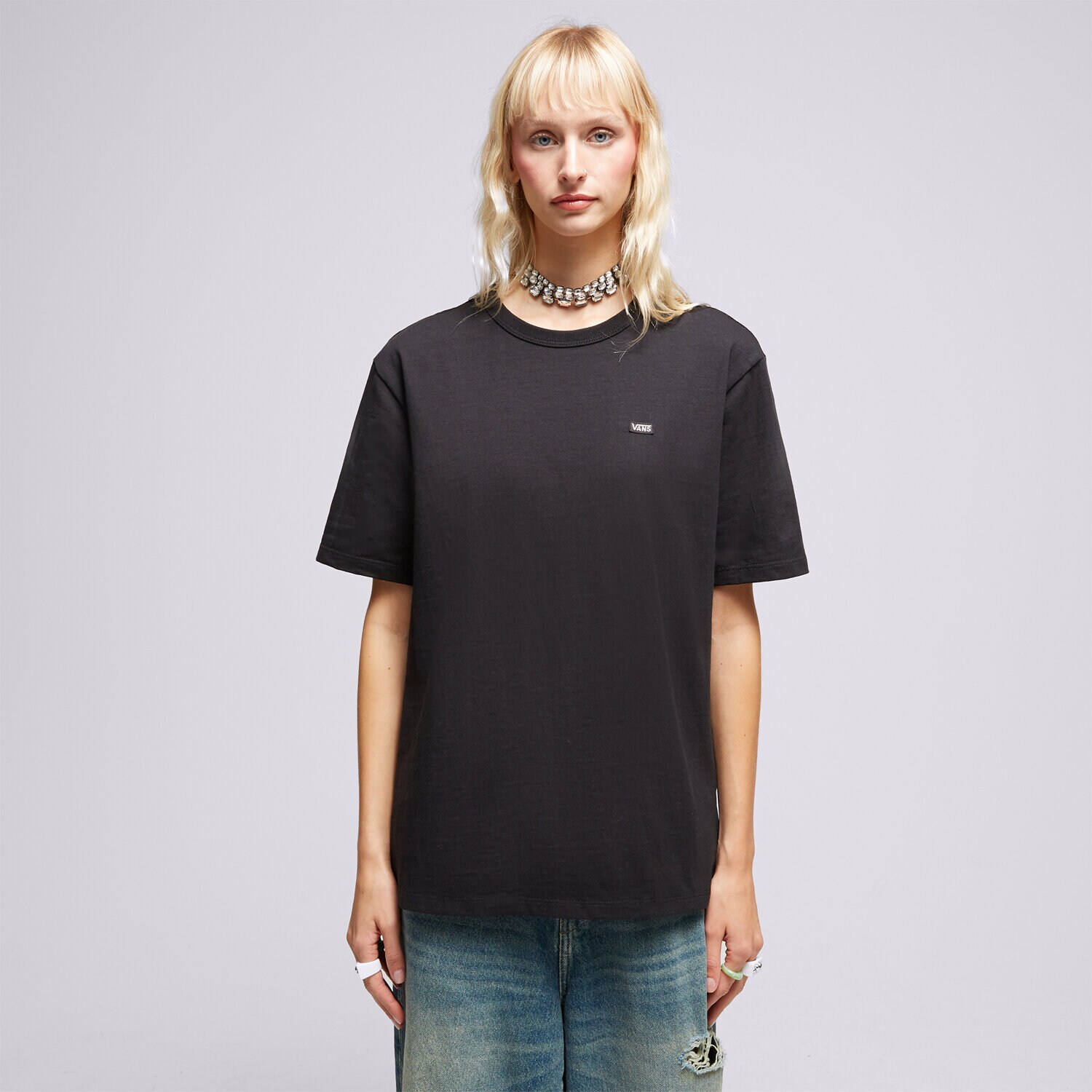 Ženska majica s kratkimi rokavi VANS T-SHIRT WM SS OTW VN0A5I8XBLK1 črna
