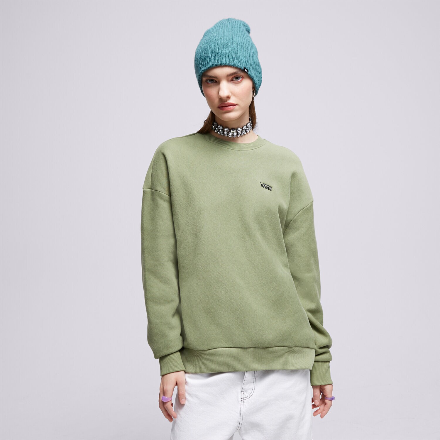 Ženski pulover VANS JOPICA COMFYCUSH ESSENTIAL CREW VN000A6CZBF1 zelena