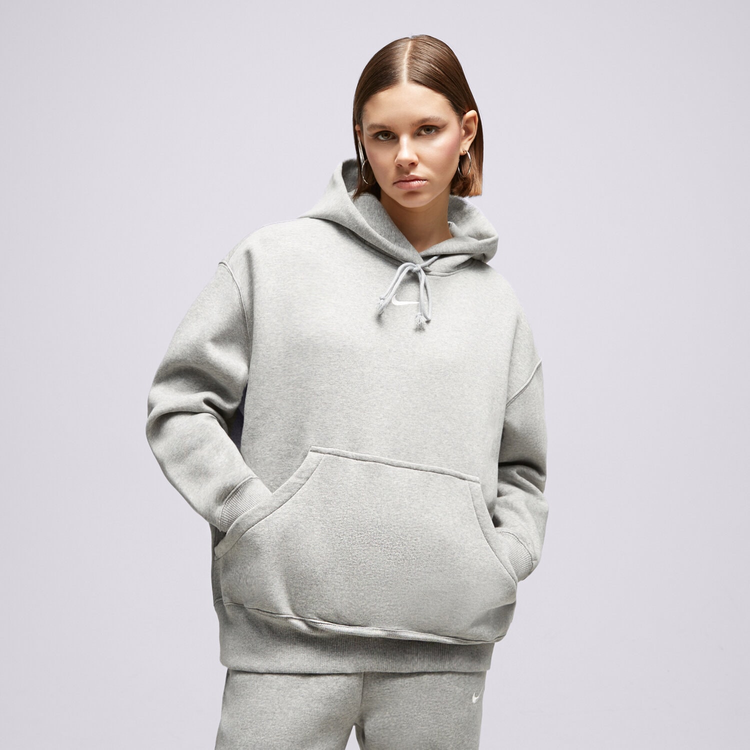 Ženski pulover NIKE JOPICA S KAPUCO W NSW PHNX FLC OS PO HOODIE DQ5860-063 siva