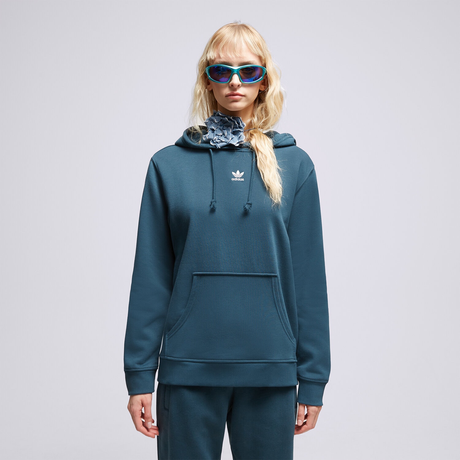 Ženski pulover ADIDAS JOPICA S KAPUCO HOODIE IJ9764 mornarsko modra