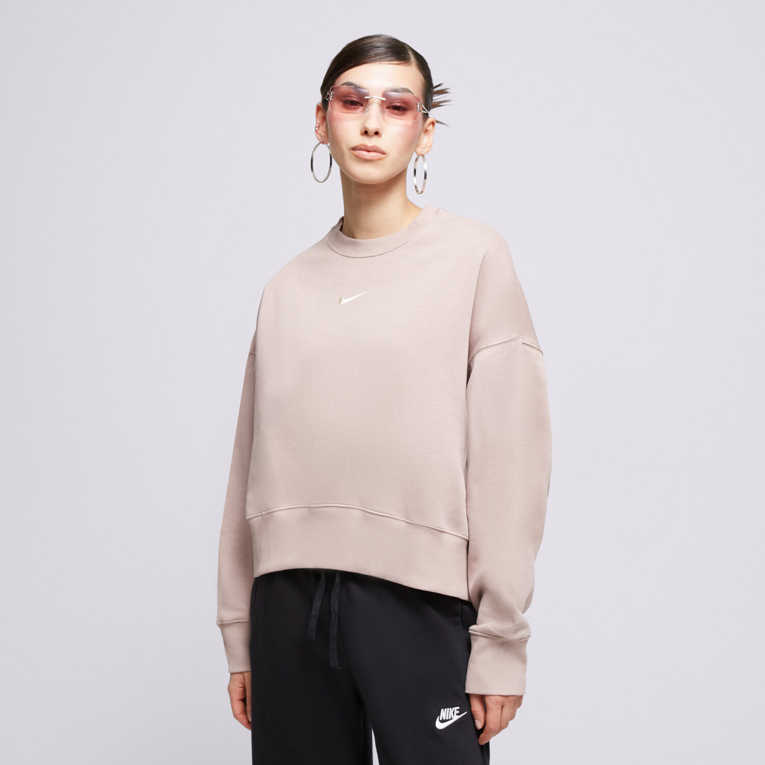 Ženski pulover NIKE JOPICA W NSW PHNX FLC OOS CREW DQ5761-272 bež