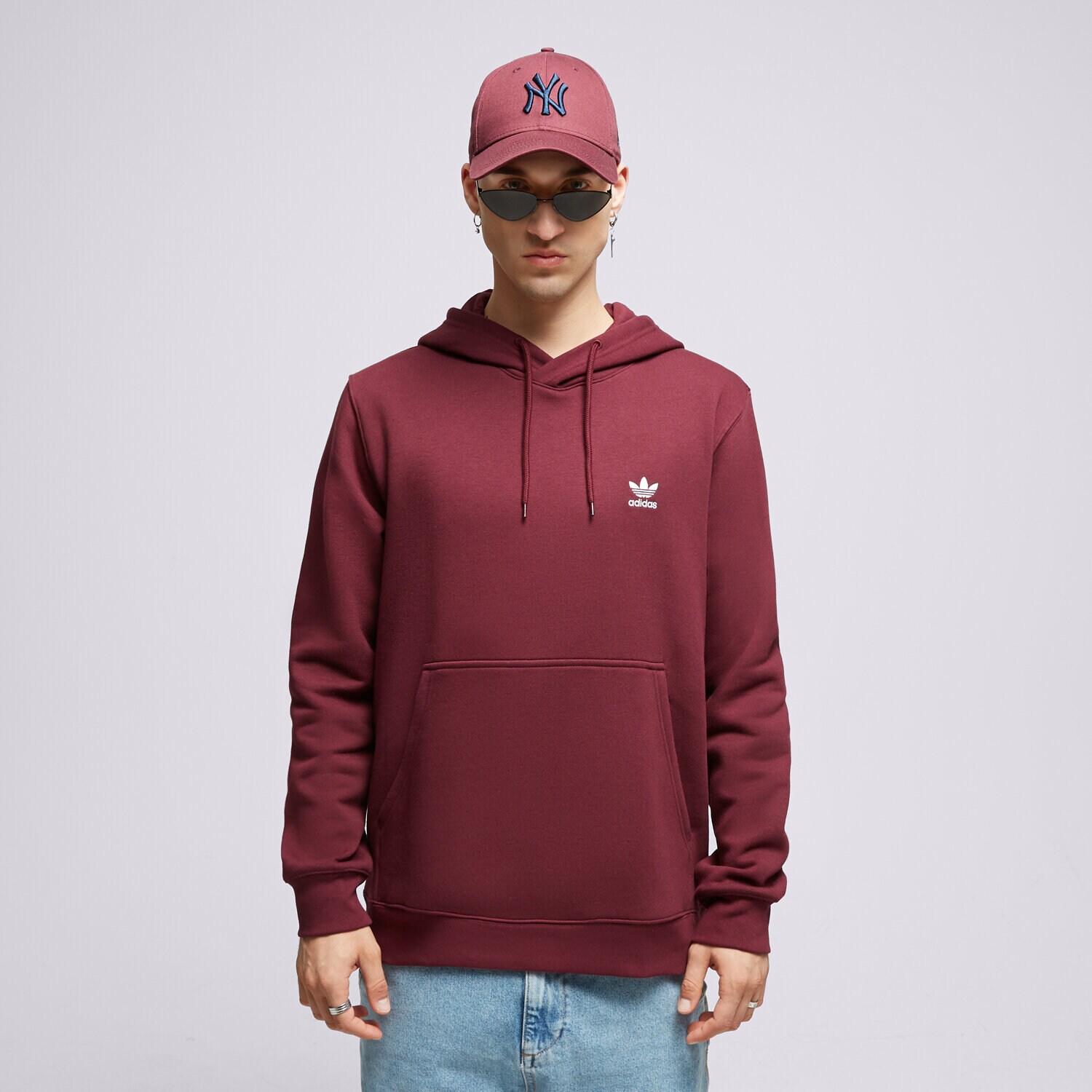 Moški pulover ADIDAS JOPICA S KAPUCO ESSENTIAL HOODY II5792 bordo