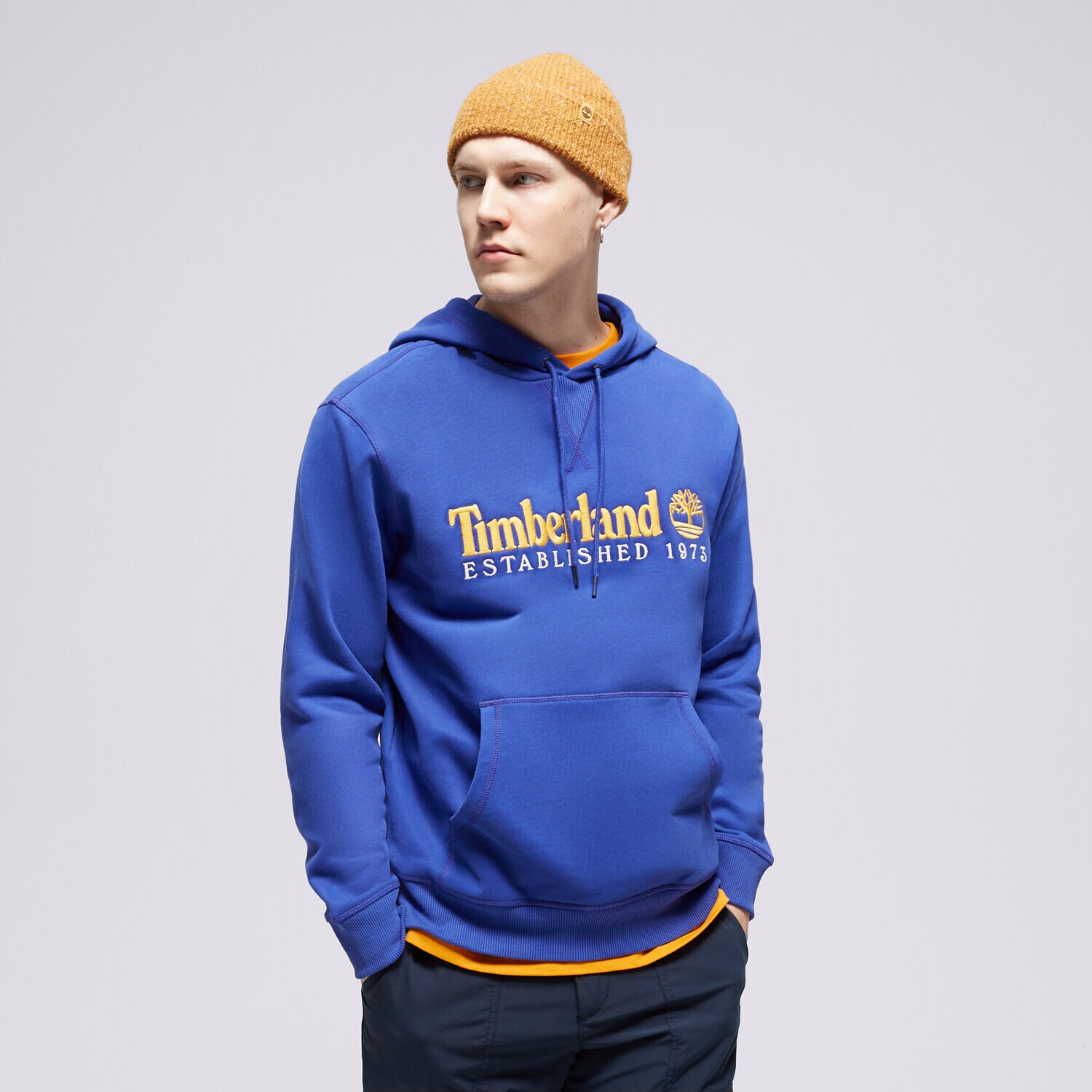 Moški pulover TIMBERLAND JOPICA S KAPUCO LS 50TH ANNIVERSARY EST. 1973 TB0A6S5WED51 modra