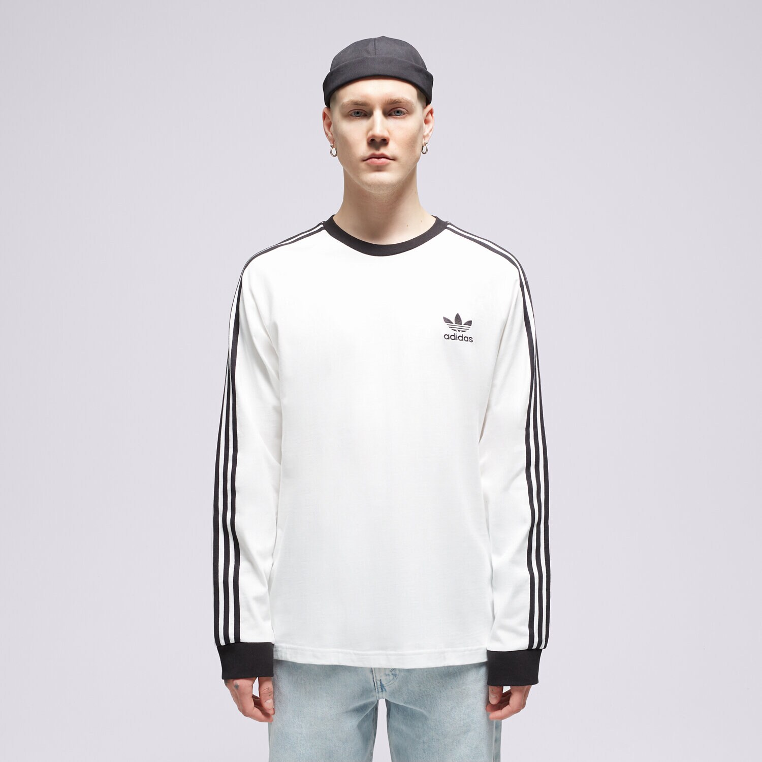 Moška majica s kratkimi rokavi ADIDAS T SHIRT 3-STRIPES LS T IA4879 bela