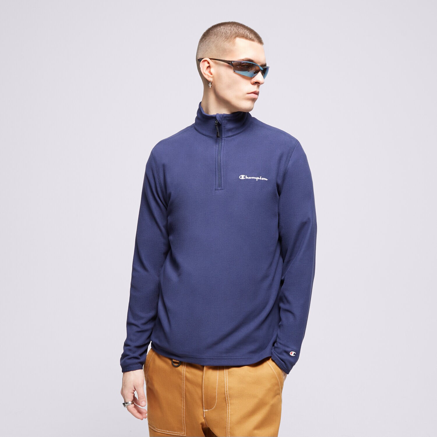 Moški pulover CHAMPION JOPIČ IZ FLISA HALF ZIP MAJICA 216695BS526 mornarsko modra