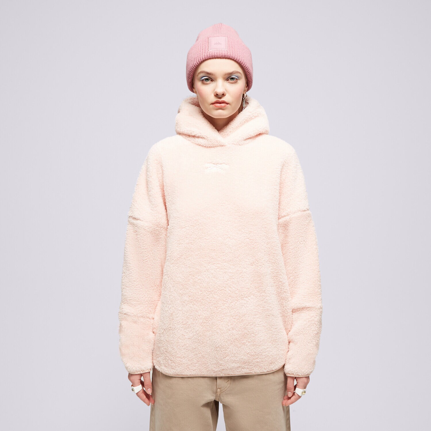 Ženski pulover REEBOK JOPICA S KAPUCO LUX COZY PLUSH 100035033 Pudrasto Roza