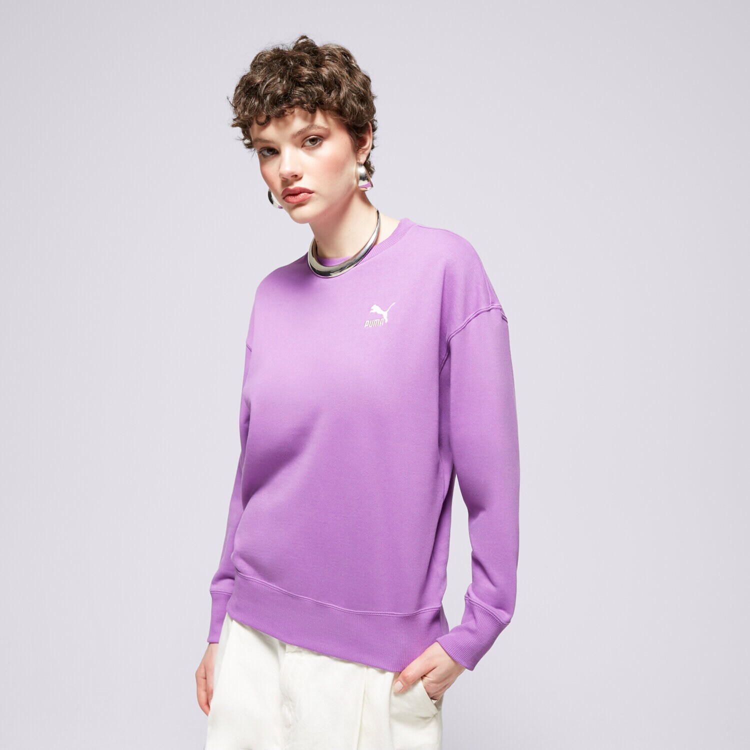 Ženski pulover PUMA JOPICA BETTER CLASSICS RELAXED 62423150 vijolična