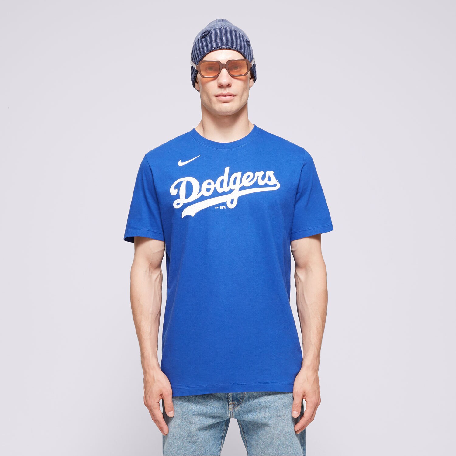 Moška majica s kratkimi rokavi NIKE FANATIC T-SHIRT FUSE WORDMARK COTTON TEE LOS ANGELES DO N199-4EW-LD-0U5 modra