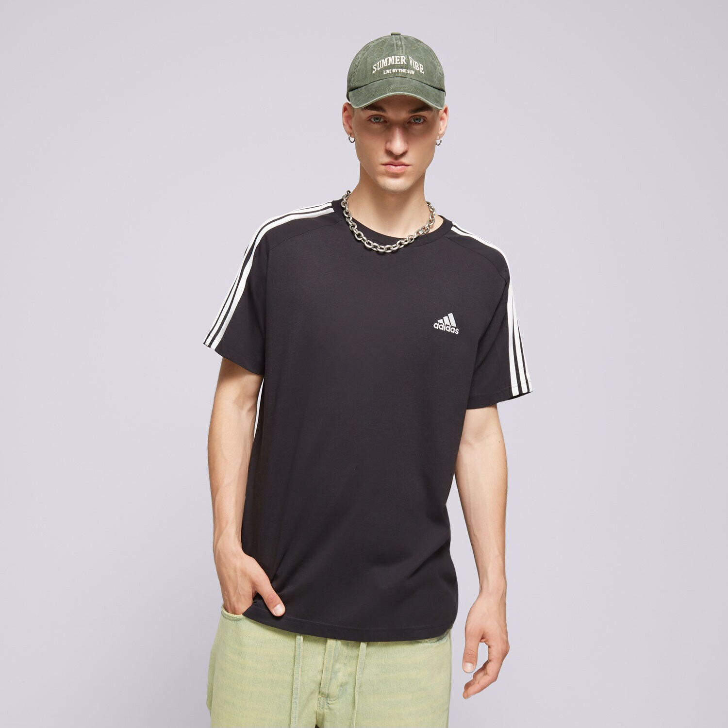 Moška majica s kratkimi rokavi ADIDAS T-SHIRT M 3S SJ T IC9334 črna