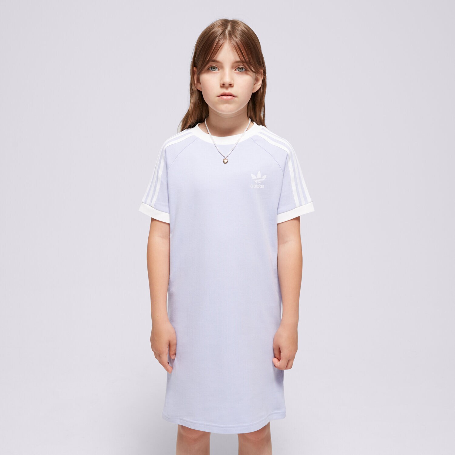 Otroški kratke hlače in obleke ADIDAS OBLEKA TEE TRENIRKAS GIRL IN8392 vijolična