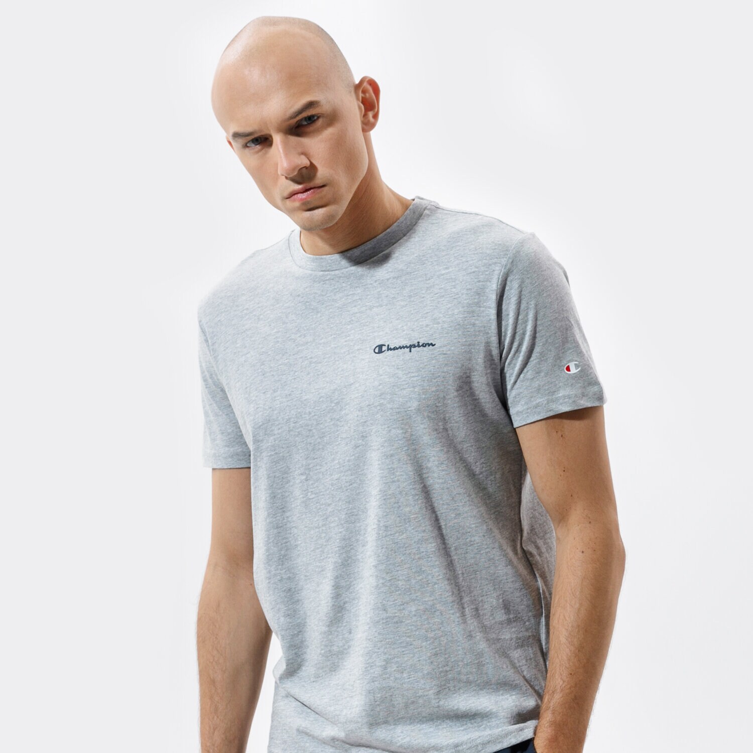 Moška majica s kratkimi rokavi CHAMPION T-SHIRT CREWNECK T-SHIRT 214153EM006 siva