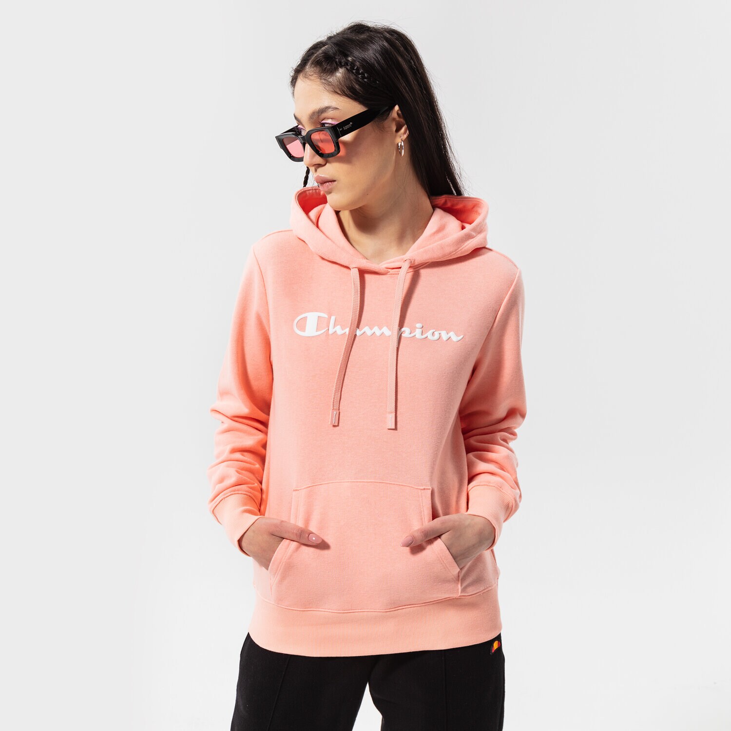 Ženski pulover CHAMPION JOPICA S KAPUCO HOODED SWEATSHIRT 114858PS012 roza